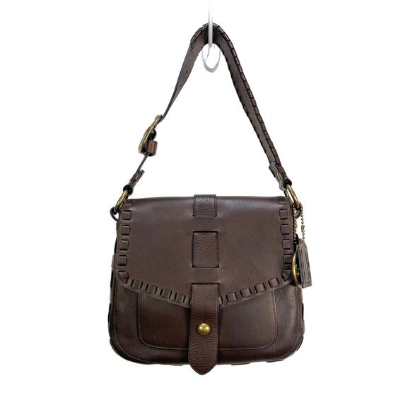 Coach Legacy Thompson Julia Leather Shoulder Bag 11376 Mahogany Brown Purse - Picture 1 of 11